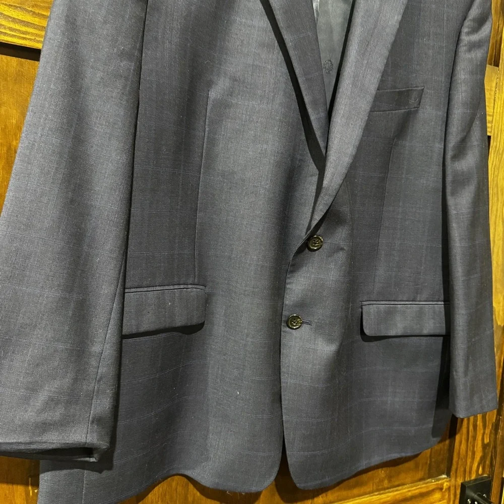 Lauren Ralph Lauren Blazer Mens 38R Blue Wool 2 Button Stretch Sport Coat Jacket